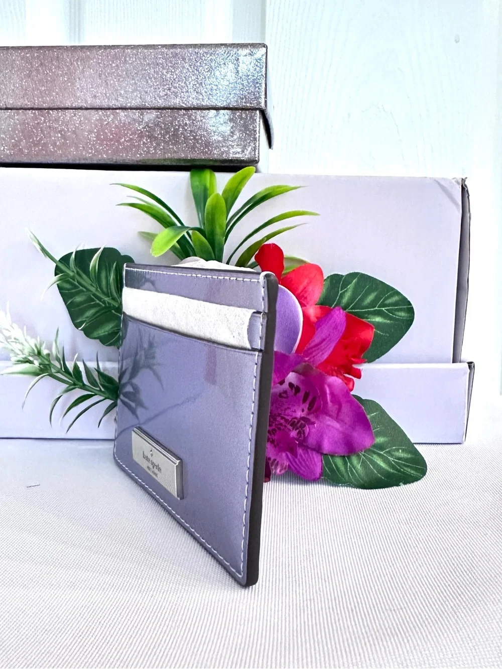 KATE SPADE ~ KS New York Kenzie Iridescent Lavender Card Holder